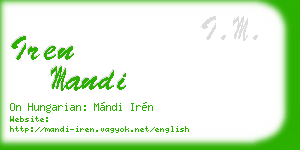 iren mandi business card