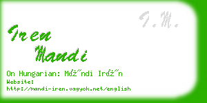 iren mandi business card